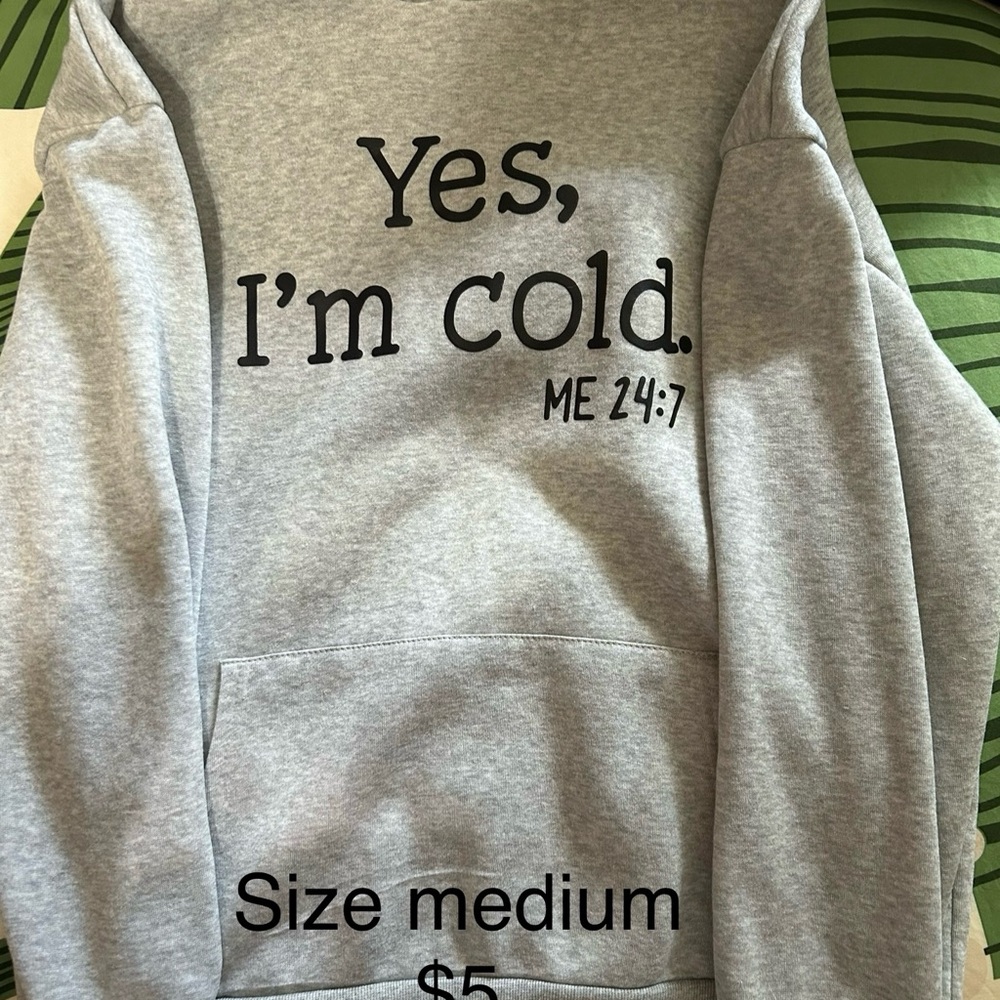 Gray Hoodie with Black Text